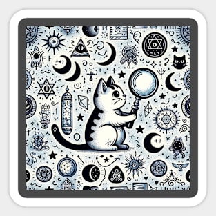 Mystic Feline Explorer Sticker